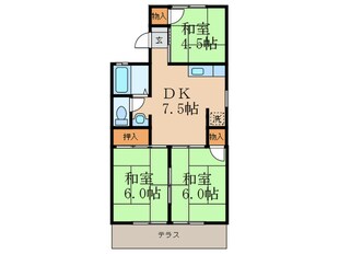 ボンセジュ－ル企救丘Ａ棟の物件間取画像